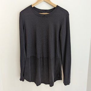 Universal Standard Dalia mixed media black sweater 2XS